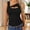 Black, variant on Sleeveless Tank Tops for Women, Asymmetrical One Shoulder Ribbed Cutout Tops Front Chest Hollow Out Slim Fit Bodycon Camis for Party Night Out Club Date Night, Black M
