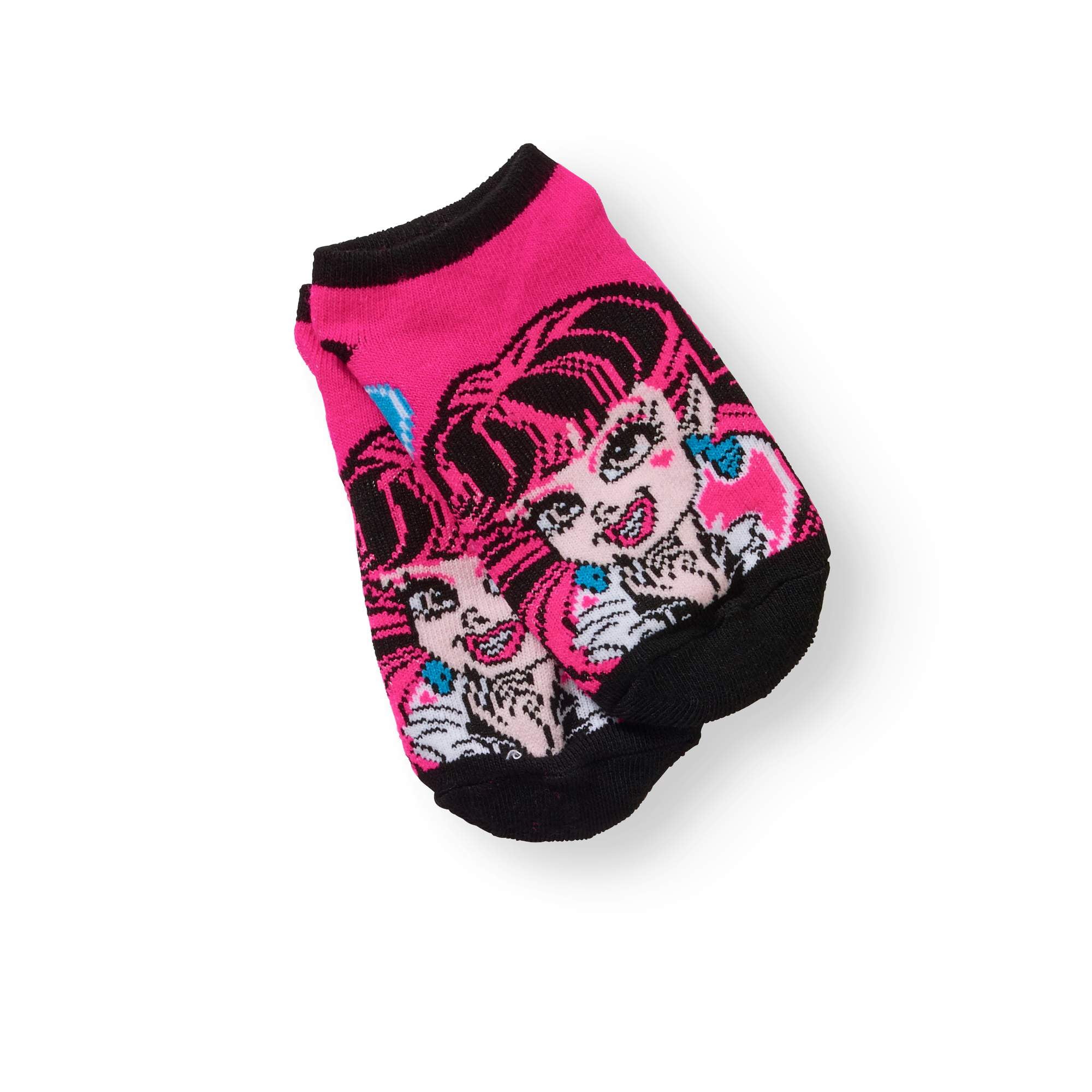 Monster High - Monster High No Show Socks, 5 + 2 Bonus Pack (Little ...