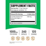 BulkSupplements Turmeric Curcumin Extract Capsules - Vegan, 1000mg per Serving (240 Capsules - 120 Servings)