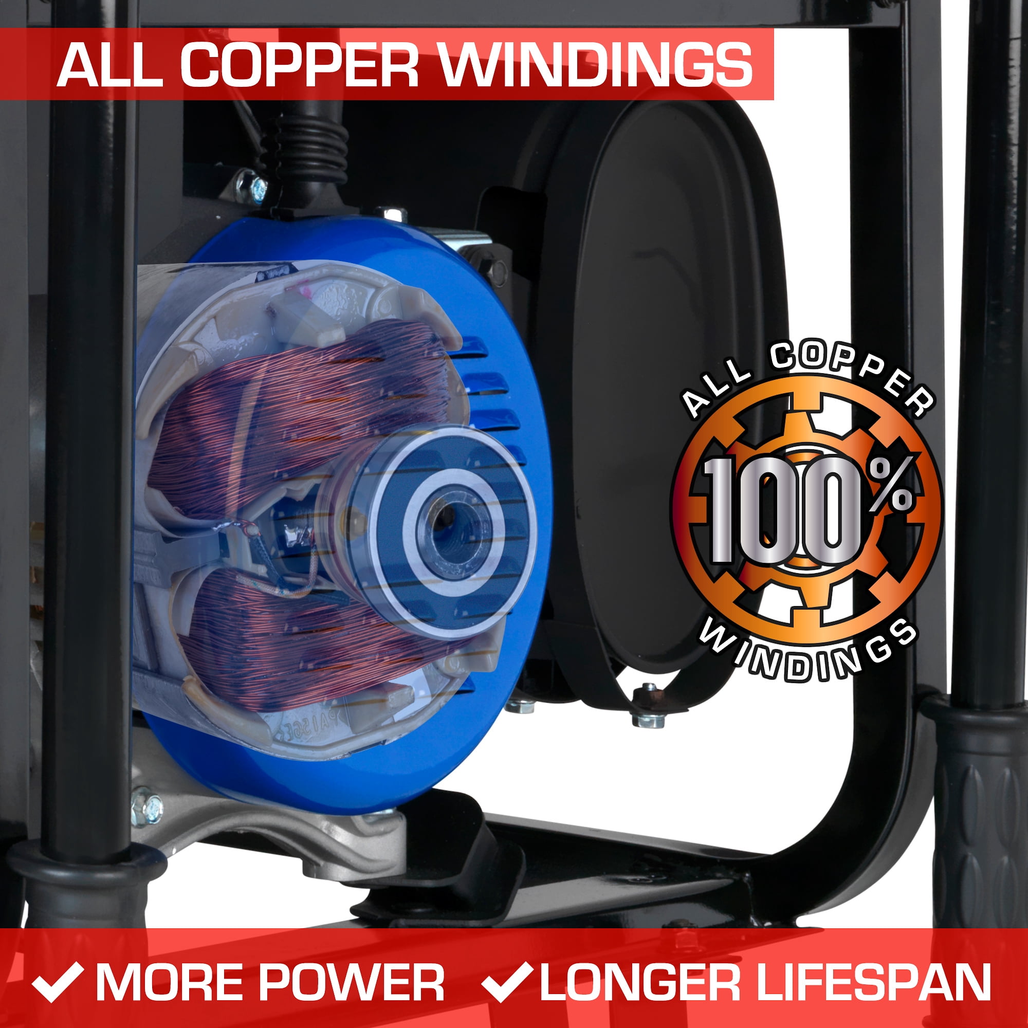 DuroStar DS4400E Gas Powered Portable Generator - 4400 Watt -Electric Start- Camping & RV Ready, 50 State Approved