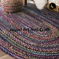 thumbnail image 2 of Jaipur Art And Craft Indian Natural Fiber Reversible Oval Cotton Area Rug Eco Friendly Carpet Rug Size - (12x15 Sq Feet), (144x180 Inches), (360x450 CM), 2 of 5