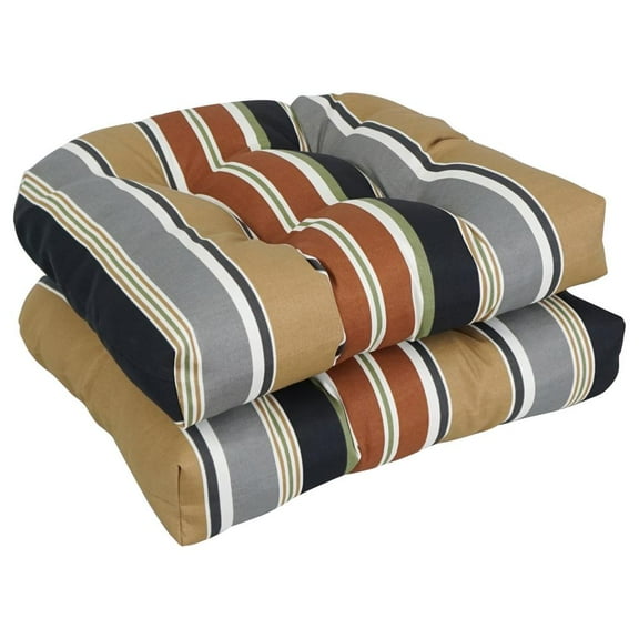 Blazing Needles 19-inch U-Shaped Dining Chair Cushions (Set of 2) 93184-2CH-OD-207