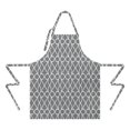 thumbnail image 2 of Gray Geometric Quatrefoil Pattern Apron-Garden Aprons for Women with Pockets-Cotton Linen Waterproof Kitchen Cooking Gardening Aprons Adjustable for Kitchen,Cooking,BBQ and Salon 33x27 Inch, 2 of 7