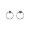 Body Jewelry-Women's 16G Stainless Steel Captive Bead Hoop Pair