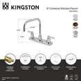 thumbnail image 7 of Kingston FB2148NDL NuvoFusion Two-Handle 2-Hole 8" Centerset Kitchen Faucet in Brushed Nickel, 7 of 7