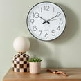 thumbnail image 2 of REGALWOVEN Wall Clock, Silent Non-Ticking Modern Battery Operated Clocks for Living Room, Office, Home, Bathroom, Kitchen, Bedroom White 12 Inch, 2 of 6