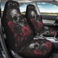 thumbnail image 4 of XYZCANDO Skull and Rose Pattern Car Seat Covers Waterproof Durable Car Accessories car Front Seats Interior, Anti-Slip Scratch Proof Truck SUV, 4 of 10