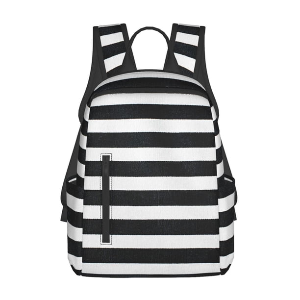 Easygdp Black And White Stripes para Easygdp Yak - Mochila Casual Ligera y Resistente para Viaje y Senderismo para Hombres y Mujeres