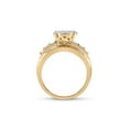 thumbnail image 4 of 10kt Yellow Gold Round Diamond Cluster Bridal Wedding Engagement Ring 1 Cttw, 4 of 4