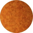 thumbnail image 1 of Ahgly Company Indoor Round Patterned Neon Orange Area Rugs, 6' Round, 1 of 6