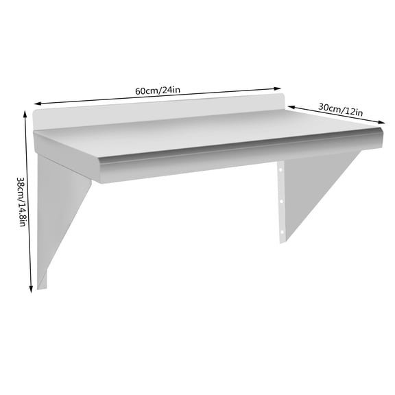 New Stainless Steel 12" x 24" Commercial Kitchen Wall Shelf Restaurant Shelving