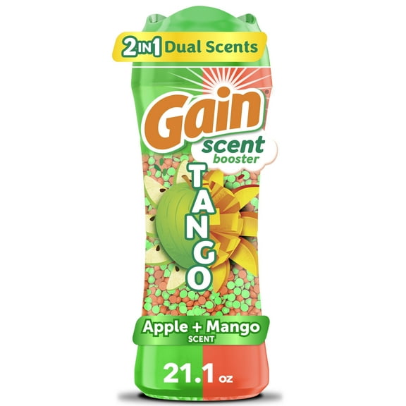 Gain Laundry Scent Beads, Tango 2-in-1 In-Wash Scent Booster, Dual Apple & Mango Scent, 21.1 oz