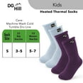 thumbnail image 5 of DG Hill (2 Pair) Kid's Thermal Winter Socks Thick Heat Trapping Insulated Boot Sock, 5 of 7