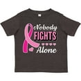 thumbnail image 3 of Inktastic Breast Cancer Awareness Nobody Fights Alone Pink Ribbon Boys or Girls Toddler T-Shirt, 3 of 5