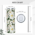 thumbnail image 3 of White Flowers Vintage Floral Stainless Steel Slim Insulated Water Bottles Tumbler with Lid and Straw, Leak Proof Water Bottles for Kids Girls Boys Men Women, 3 of 6