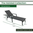 thumbnail image 3 of Hanover Halsted Padded Sling Chaise Lounge Chair | Modern Luxury Outdoor Furniture for Patio, Backyard, Poolside | Rust-Proof Aluminum Frame | Weather-Resistant | HALSTEDCHS-AL, 3 of 16