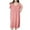 Pink, variant on HomeGardon,Nightgowns for Women Sleepwear,Fashion Women Summer Solid Color V-Neck Short Sleeved Pleated Front Dress Nightgown,L-XL
