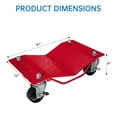thumbnail image 2 of Car Handling Equipment 4 Piece Set 6000 Lbs Car Mover with Brakes Heavy Vehicle Mover Suitable for Handling Cars, Trucks, Trailers, Motorcycles - Red, 2 of 7