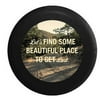 Let's Find Some Beautiful Place to Get Lost Dirt Off Road Travel Spare Tire Cover for Jeep RV 32 Inch