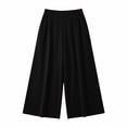 thumbnail image 4 of Womens Stretchy Dress Pants Straight Wide Leg Work Trousers Business Casual Pull On office Slacks Black XXL(XXL), 4 of 5