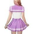 thumbnail image 3 of Littleforbig Cotton Romper Onesie Pajamas Bodysuit - Cosplay Magical Onesie Skirt Set Purple 3XL, 3 of 7