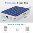 TINSUN Queen Air Mattress With Built In Pump 13 Inch High Queen Air Mattress 13 Minutes Fast