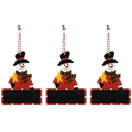 

BESTONZON 3PCS Christmas Decorations Wooden Santa Snowman Pendant Wooden Pendant