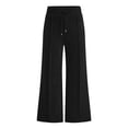 thumbnail image 4 of Dpytoraw Girls Cozy Wide Leg Sweatpants Elastic Waist Loose Fit Casual Trousers Black Size 5-6 Years, 4 of 7