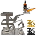 thumbnail image 1 of JASKFLY Wine Bottle Rack Metal Skull Skeleton Bar Decor Stand For Whiskey Wine Bottles Steampunk Style Beverage Display For Home Kitchen,kitchen supplies|Metal,Black, 1 of 9