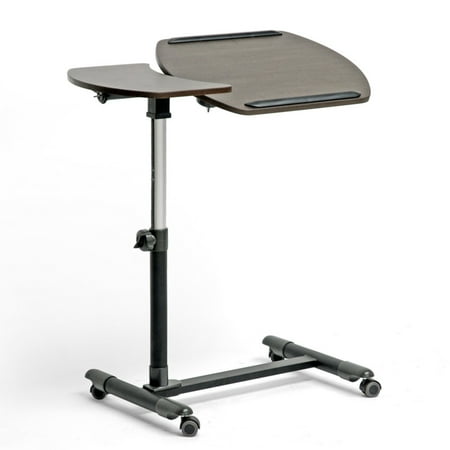 Olsen Brown Wheeled Laptop Tray Table with Tilt Control