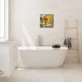 thumbnail image 2 of Bathroom Decor Canvas Country Farmhouse Wall Decor Sunflower Theme Painting Vintage Picture Artwork Wood Framed Wall Art Easy to Hang Size 14 x14 in, 2 of 6
