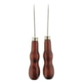 thumbnail image 2 of 2pcs sewing awl with wooden handle hand sewing needle leather needle, 2 of 8