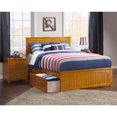 thumbnail image 2 of Atlantic Furniture Lit de Plate-Forme de Rangement Complet en Caramel, 2 of 4