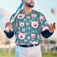 thumbnail image 5 of Lsque Funny Pig Faces Pattern Mens Polo Golf Shirts Funny Graphics Shorts Sleeve Button Shirts Baseball T-shirt-X-Large, 5 of 7