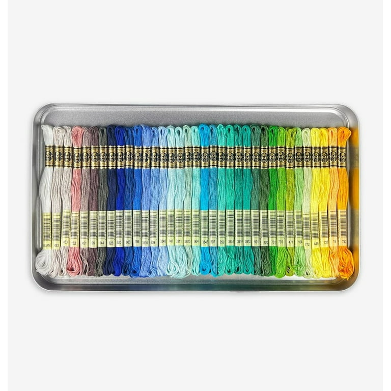 DMC, Embroidery Floss, Scenic Colors 8.7yd 35pk, Embossed Tin