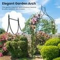 thumbnail image 6 of Costway 2 PCS Garden Arbor with Multiple Side Crossbars Powder-coated Metal Tubes, 6 of 9