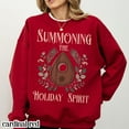 thumbnail image 5 of Summoning Holiday Spirit Christmas Sweatshirt Ouija Board Elder Emo Gothmas Sweater Punk Goth Gift, 5 of 5