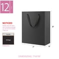 thumbnail image 4 of PKGSMART 12 Pack Gift Bags Bulks, 7x4x9 inches, Black Premium Paper Gift Bags with Handles, 4 of 7
