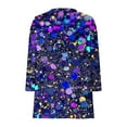 thumbnail image 6 of BFHHYA Girls' Sequin 3D Print Cardigan Lightweight Long Sleeve Open Front Jacket with Pockets, for Indoor Activities & Birthday Parties(5-14Y), 6 of 7