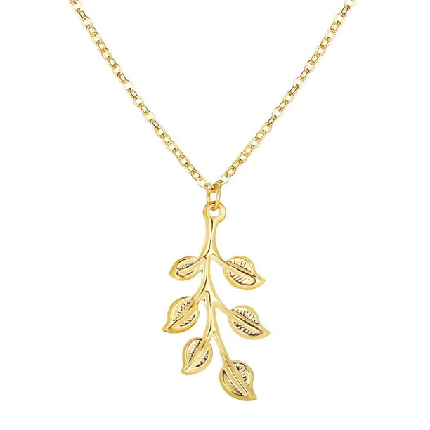 Colgante Temperamento Cadena Clavícula Tendencia Collar Largo Retro Hoja Collares Colgantes
