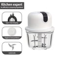 thumbnail image 2 of 350ML Electric Garlic Chopper, Portable Veggie Chopper,Garlic Grinder Masher Onion Chopper, Blender to Vegetable, Cordless Food Processor for Ginger, Chili, Fruit, Meat, Spices, Beans, etc, 2 of 21