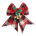 thumbnail image 4 of CSChome Christmas Bow Pendant Colorful Ribbon -Knot Xmas Tree Hanging Ornament Handmade Craft Gift Merry Christmas Pendant with Bells Crisp Sound, 4 of 7