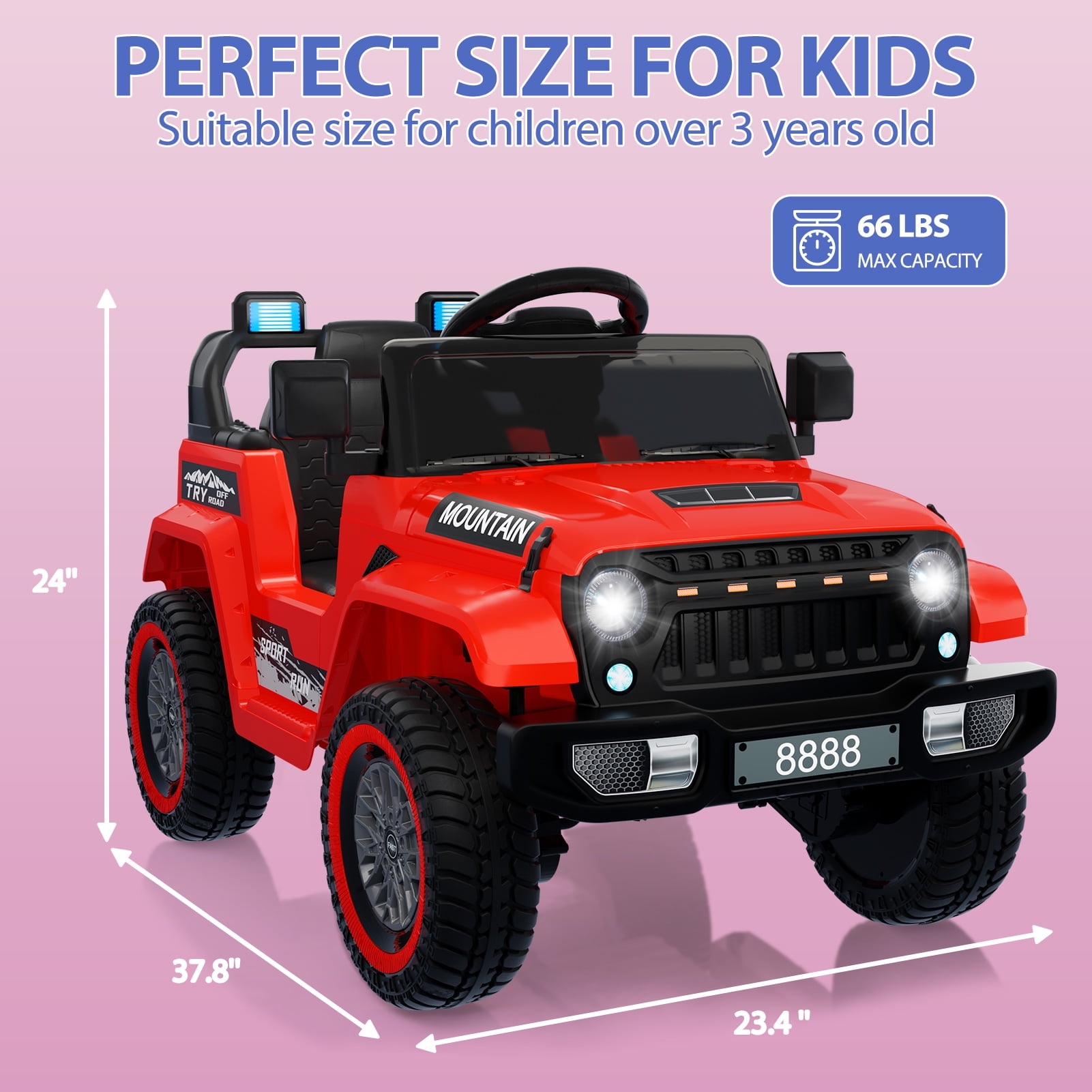 Towallmark 12V Kids Ride Jeep,Battery Powered Four-Wheel Ride Toys For Boys And Girls, Kids 3-6 Years Old Off-Road Electric Scooter,LED Lights,Remote Towallmark 12V Kids Ride Jeep,Battery Powered Four-Wheel Ride Toys For Boys And Girls, Kids 3-6 Years Old Off-Road Electric Scooter,LED Lights,Remote