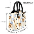 thumbnail image 2 of Lsque A Bee Pattern Leather Rivet Shoulder Bag – Elegant Genuine Leather & Microfiber PU Crossbody with Detachable Adjustable Strap, 2 of 5