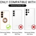 thumbnail image 6 of for Samsung Galaxy S23 5G Case White Plating Mental Ring Kickstand Luxury Case Soft TPU Shockproof Back Electroplate Cover Galaxy S23 5G Case for Girls Women, 6 of 12