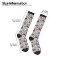 thumbnail image 2 of Knee High Socks for Women Men Athletic - Colored Casino Chips Thigh-High Black Sole Comfort Breathable Long Socks for Casual Travel Running, 2 of 7