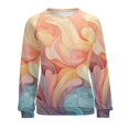thumbnail image 7 of Simple Colored Ripple Womens Oversized Sweatshirts Hoodies Crewneck Casual Tops Comfy FallWinter Clothes 2024, 7 of 7