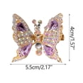 thumbnail image 3 of Dengmore Gift Moving Butterfly Hairpin Children Girl Rhinestone Three dimensional Flying Butterfly Hairpin Hairpin Hair Accessories Gift For Women Purple, 3 of 5