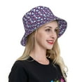 thumbnail image 5 of Kll Skull cartoon flower Bucket Hat for Women Men Packable Travel Beach Sun Hat Outdoor Rave Accessories Reflective Fisherman Cap, 5 of 6