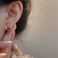 thumbnail image 4 of Hearth & Gear Boucles d'Oreilles Rouges Petites à la Mode et au Tempérament Exquis et Petites Boucles d'Oreilles à Tige en Argent Boucles d'Oreilles d'Hiver Boucles d'Oreilles pour Femmes Boucles d'Oreilles pour Femmes Boucles d'Oreilles à Clip en Perles Boucles d'Oreilles Créoles Statement Boucles d'Oreilles pour Femmes, 4 of 6